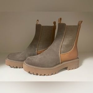 Sam Edelman Taupe and Camel Ankle Booties